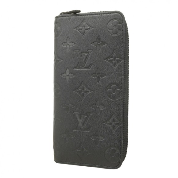 Louis Vuitton Taurillon Monogram Zippy Wallet Noir Vertical Black - Picture 1 of 9